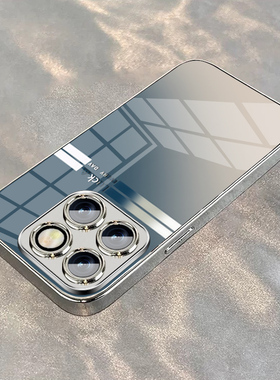 适用小米14手机壳MI13新款12电镀银玻璃11PRO10高级感14ultra蓝渐变色12x小众12s全包防摔硅胶13pro男女外壳