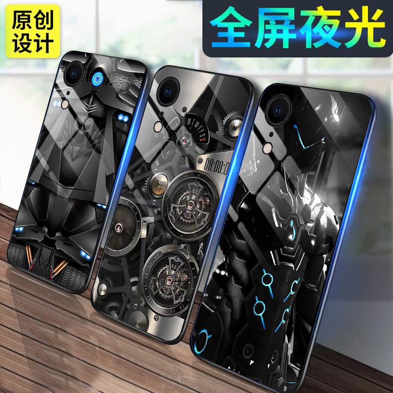 钢化玻璃背面★硅胶软边不伤机★送全屏膜