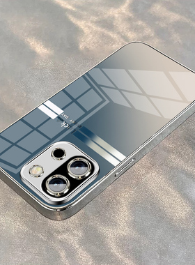 适用一加13T手机壳Oneplus13T新款0pp0电镀银玻璃高级感蓝渐变色保护套小众简约全包防摔硅胶软边男女外壳薄