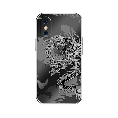 2024龙影适用苹果x手机壳新款iPhonexr电镀银xsmax高级感8plus全包7套XS男6s防摔se2三代本命年8P潮硅胶外壳