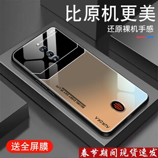 适用红魔8pro手机壳努比亚红魔8pro+男8SPro防摔十钢化玻璃nubia电竞散热新品全包高级潮硅胶保护套彩银LENS