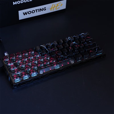 WOOTING 60HEV2满改-黑镂空-黑透闪电