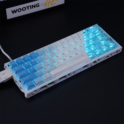 WOOTING 60HEV2满改-白镂空-夏威夷