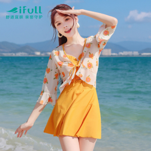 游泳装 小个子女孩显瘦遮肉连体裙式 海边度假2026新款 宜肤泳衣女款