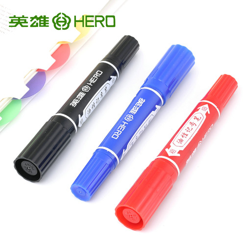 英雄大双头粗细两用pop标记笔