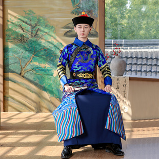 成人cosplay古装男士 清朝阿哥大内总管太监服海公公影视龙纹官服