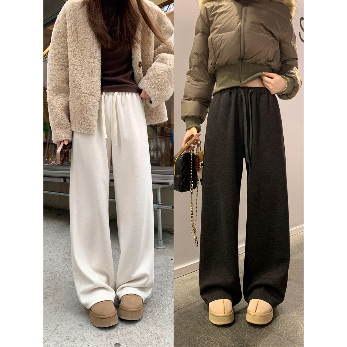 珍珍家本期团宠裤高克重柔软百搭显瘦厚实糯米裤2025年新款休闲裤