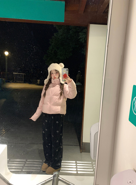 珍珍家慵懒feel设计感小众灯芯绒刺绣休闲裤显瘦百搭宽松阔腿裤女