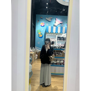 Zzhen高腰one piece高弹优雅显瘦休闲柔软亲肤针织半身裙百搭长裙