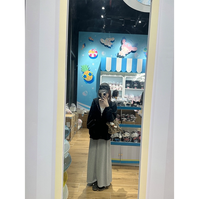 Zzhen高腰one piece高弹优雅显瘦休闲柔软亲肤针织半身裙百搭长裙