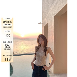 3.23 sweet南法 自带聚拢效果 v领蕾丝纯欲小吊带 Zzhen