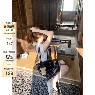 Zzhen 欧若拉月光 03.23 复古优雅波点半身裙显瘦A字裙