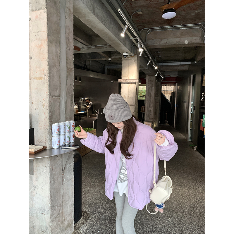 珍珍家松弛舒适区白鸭绒轻盈保暖葫芦绗线设计羽绒服时髦通勤外套