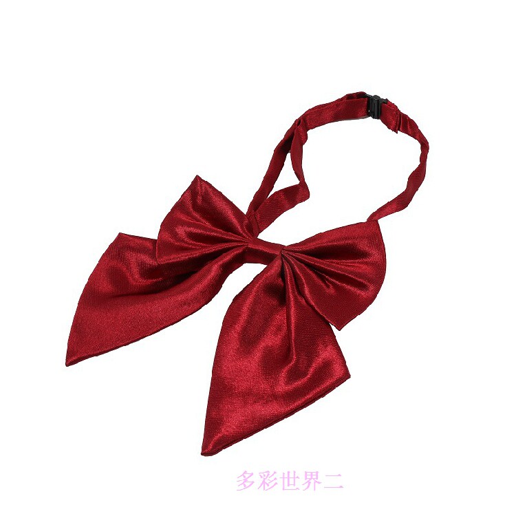 儿童衬衫配饰女孩酒红蝴蝶结领花六一儿童学生表演领结黑条领带男