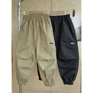 子2025新款 薄款 儿童宽松防蚊裤 男童夏季 长裤 大童透气休闲裤 裤 韩版