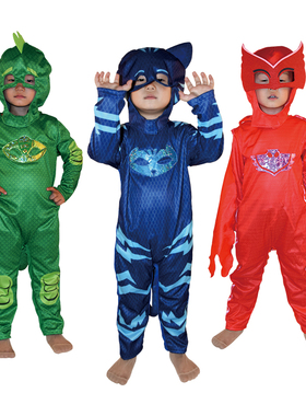 元旦节睡衣小英雄儿童演出衣服蒙面侠猫小子飞壁侠cosplay服装