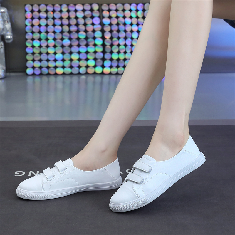 真皮小白鞋女2025春夏季新款两穿软底休闲牛皮板鞋平底浅口女单鞋