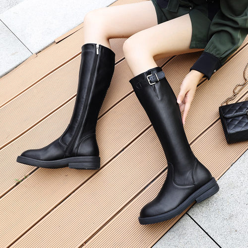 小个子厚底长靴帅气马丁靴