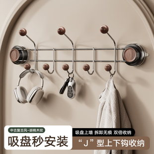 吸盘入户门门后挂钩免打孔强力承重衣服浴室卧室置物架收纳挂衣钩