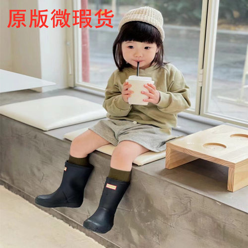 儿童款原版雨鞋橡胶材质防水防滑防耐磨雨靴女款胶鞋