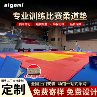 专业比赛柔道垫散打摔跤格斗搏击训练压缩海绵训练垫榻榻米柔术垫