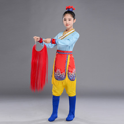 少儿戏曲津味戏妞舞蹈演出服儿童京剧少年志舞台表演服武生服装