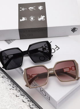 新款时尚墨镜女防晒大框太阳镜女