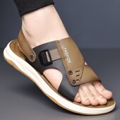 新款 凉拖可冲水鞋 男士 男拖穿二用一一脚蹬沙滩鞋 休闲凉鞋 2026夏季