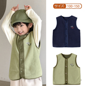 手感柔软 儿童秋冬马甲摇粒绒马甲男童女童可爱内穿背心保暖坎肩