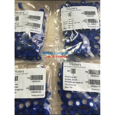 Waters样品瓶盖 186000305 预切割 pre-slit septa 原装促销议价$