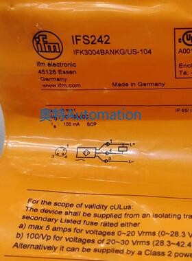 IFM IFS242 IFS243 IFS244 IFS245 全新原装易福门 现货议价$