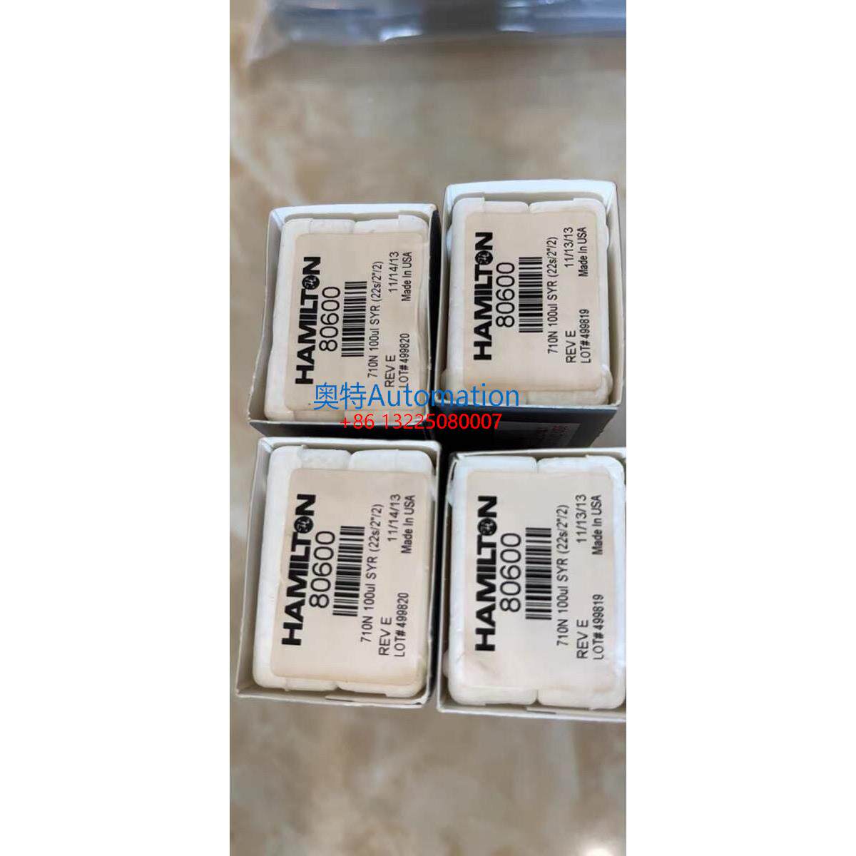 Hamilton微量进样器81000 80600 100ul 尖头进样针议价$