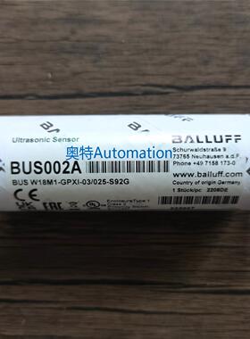 全新原装 巴鲁夫 BUS002A BUS W18M1-GPXI-03/025-S92G 现货议价*