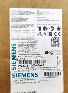 配件西门子 3VL4731-1DC36-0AA0 3VL4740-1AA36-0AA0+3VL9431-7DC