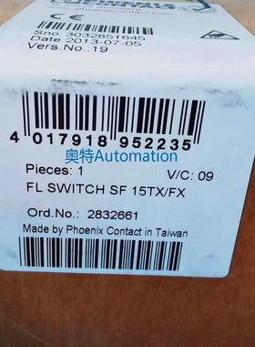 原装 菲尼克斯工业交换机 FL SWITCH SF 15TX/FX 订 2832661议价$