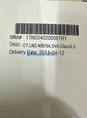ABB电流互感器 LN3 400/5A,5VA,Class0.5 1TNS040200081R1议价*
