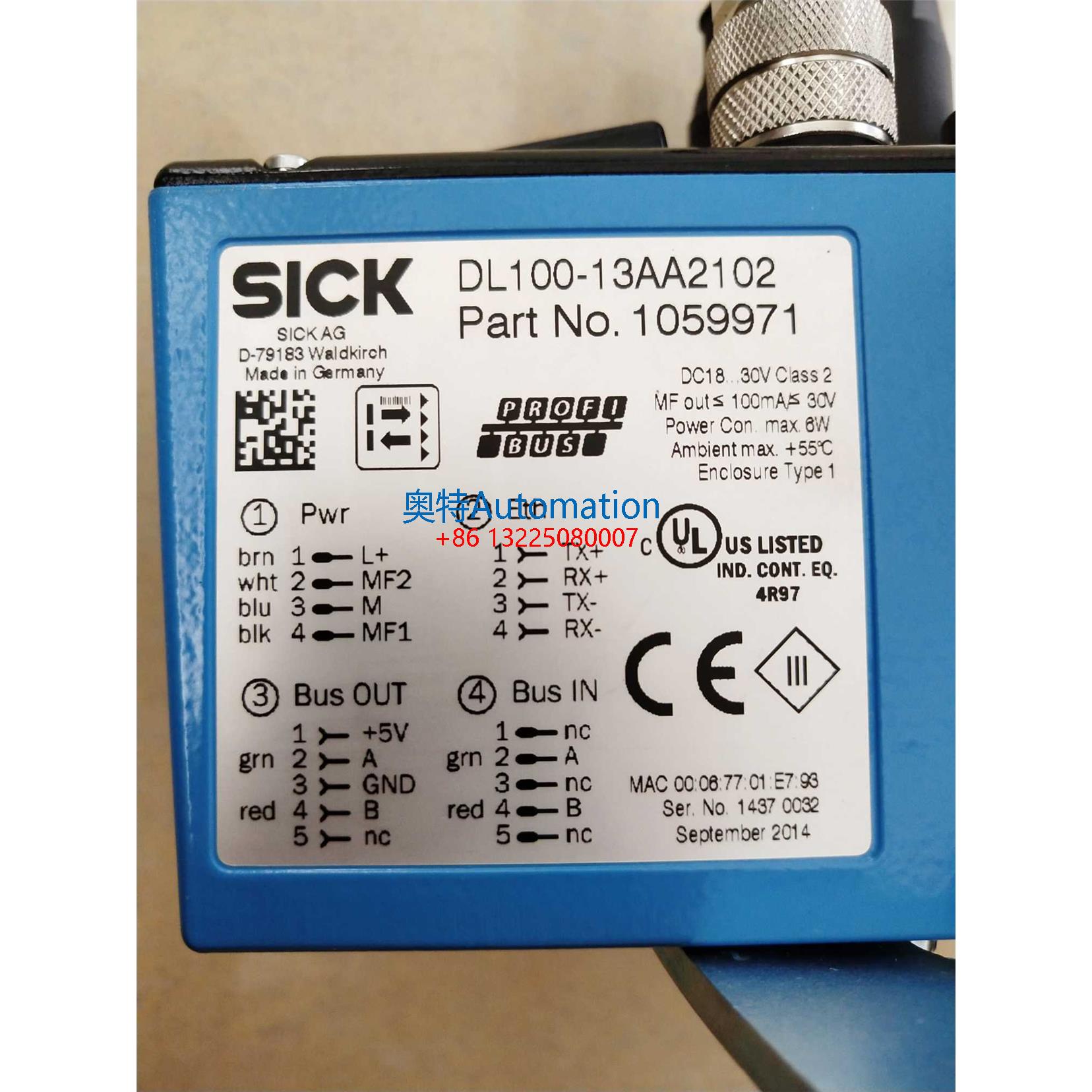 全新SiCK 德国原装DL100-13AA2102传感器现货1059971议价$