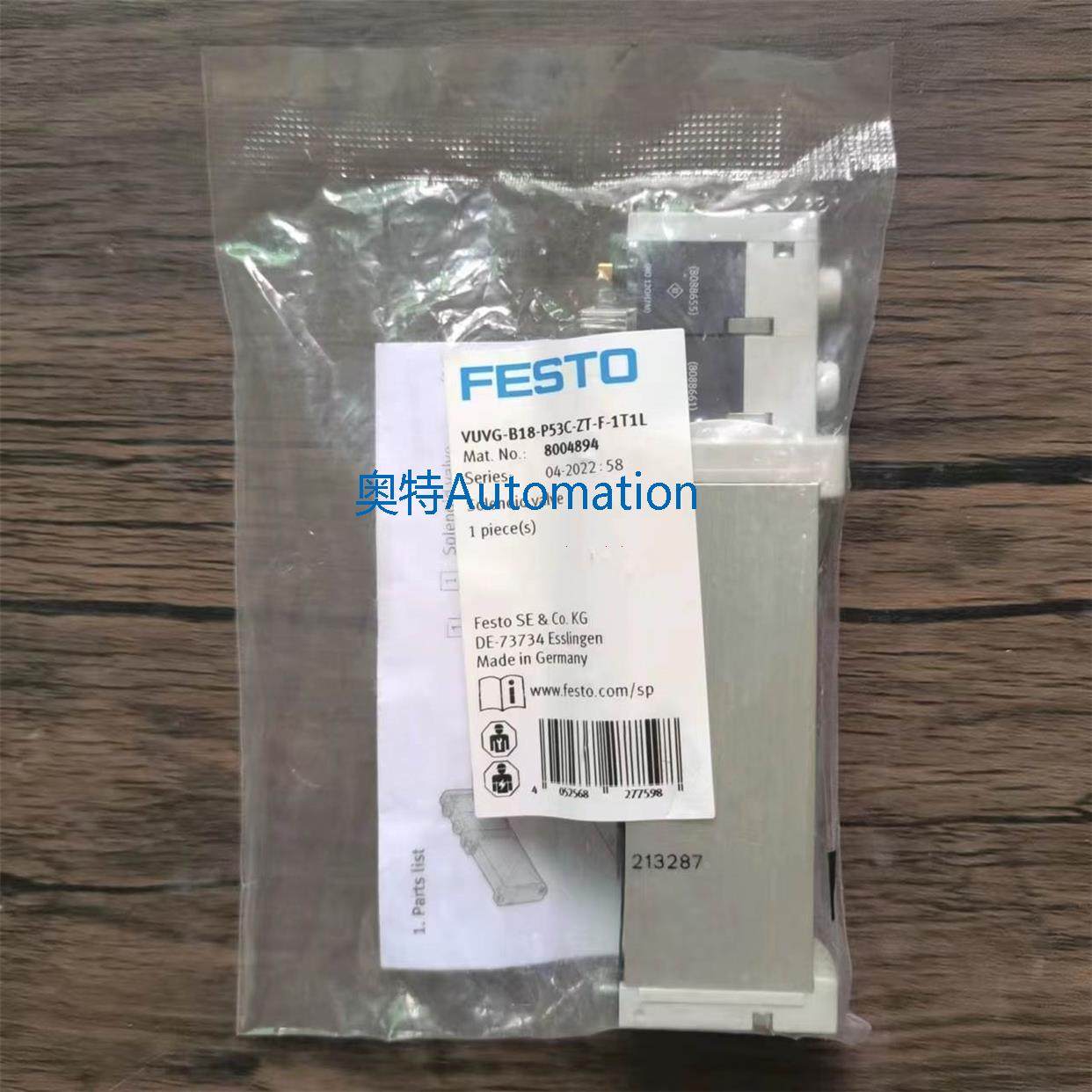 全新原装 费斯托 8004894 电磁阀 VUVG-B18-P53C-ZT-F-1T1T 现货