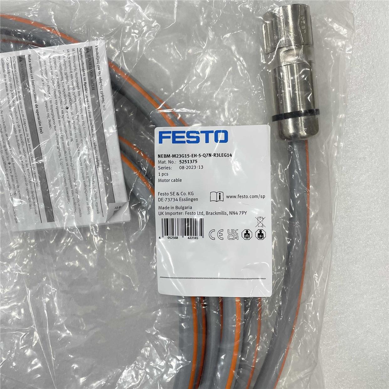 FESTO NEBM-M23G15-EH-5-Q7N-R3LEG14 5251375费斯托电机电缆议