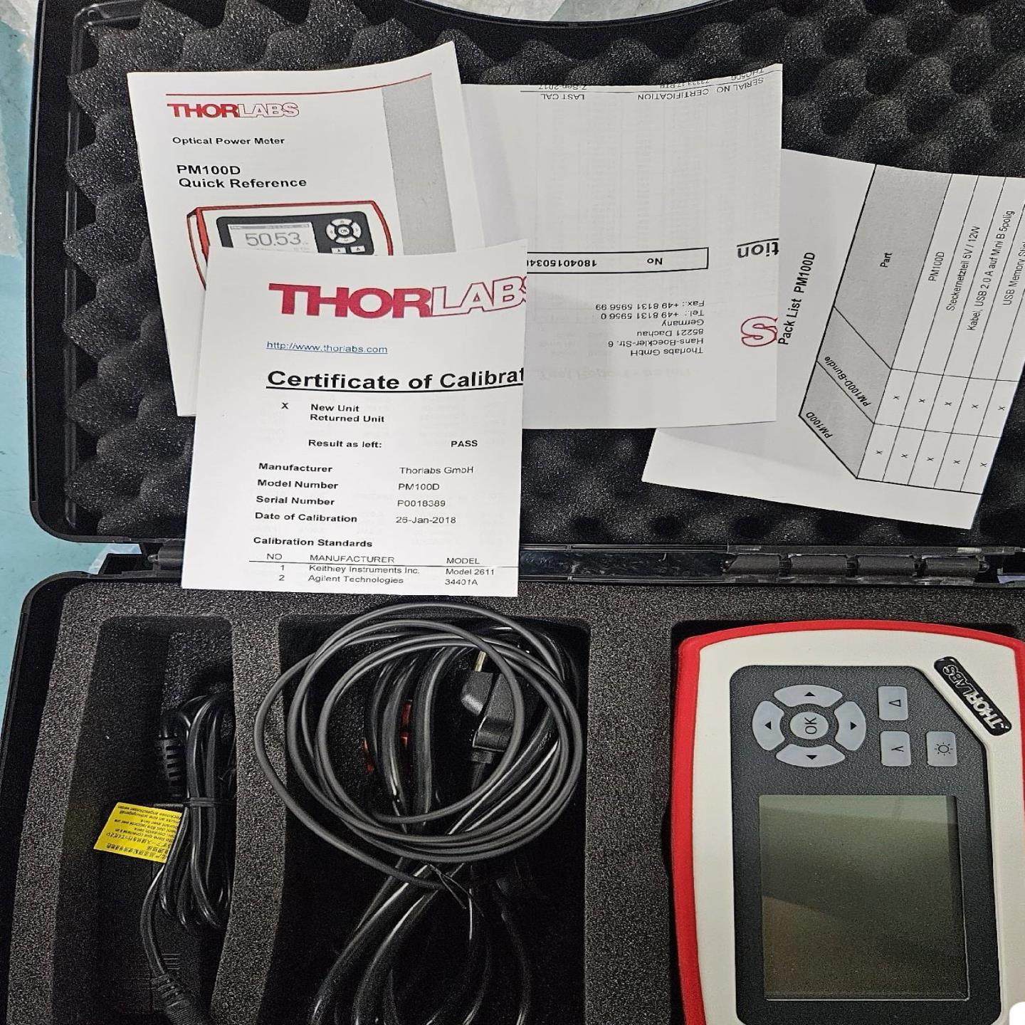 配件索雷博THORLABS PM100D数字光功率计议价议价