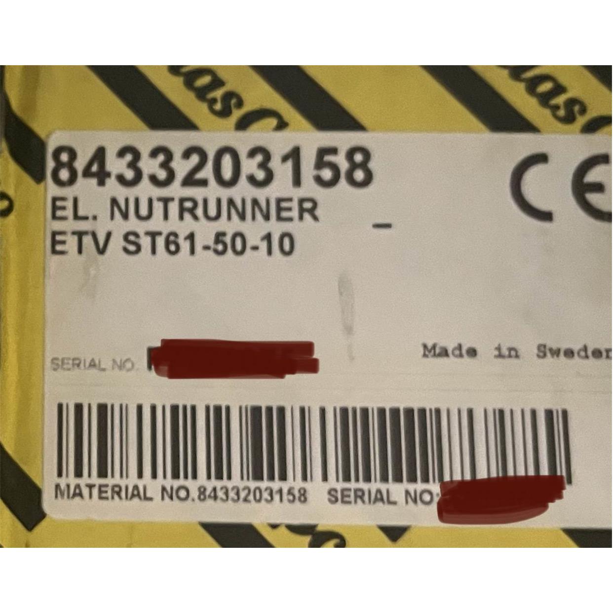 原装ATLAS COPCO阿特拉斯电动拧紧扳手ETV ST61-50-10 8433203158