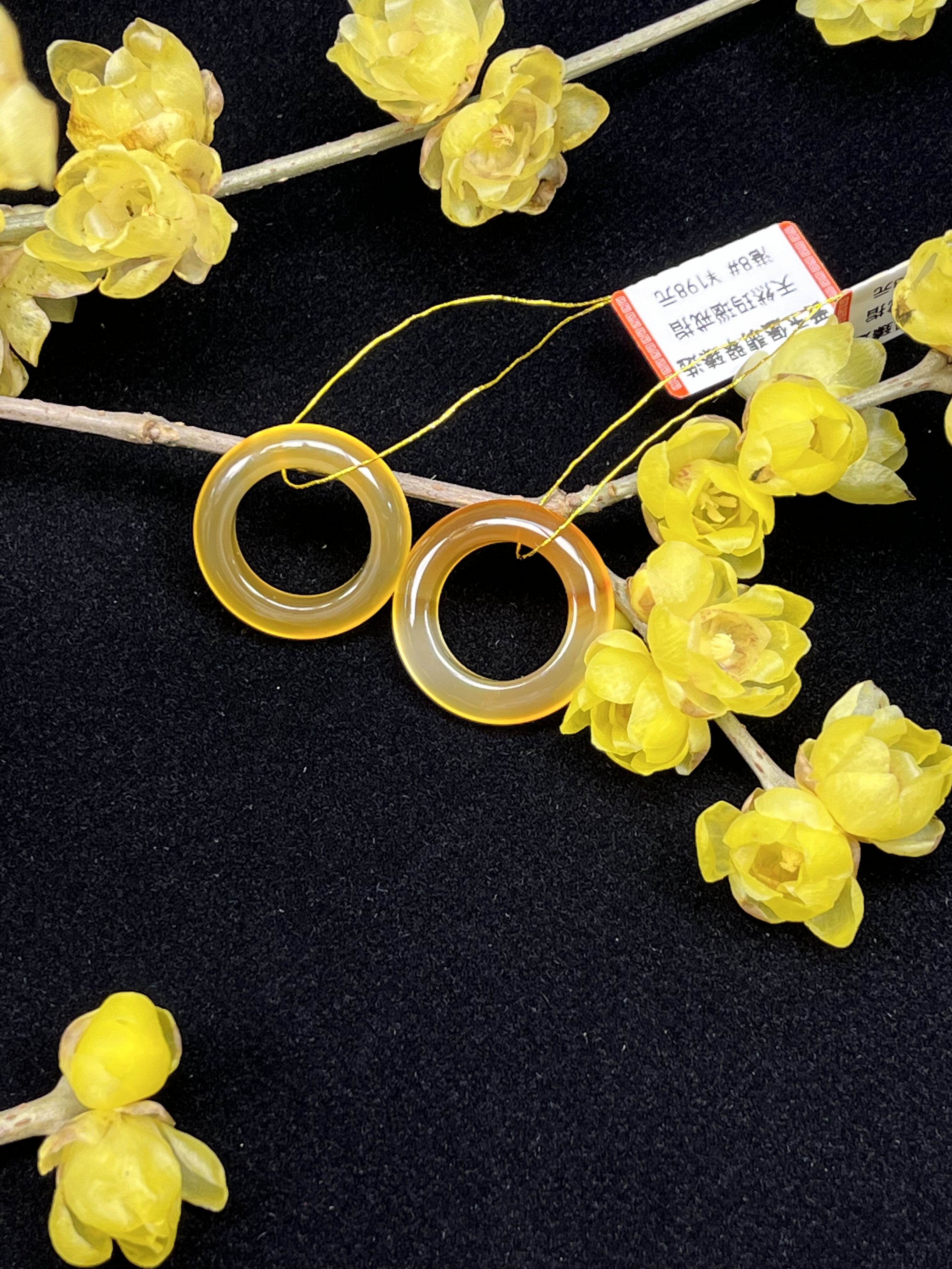 4天然玛瑙戒指港码8-12玉髓和田玉石扳指素圈对戒尾戒红黑白玉戒