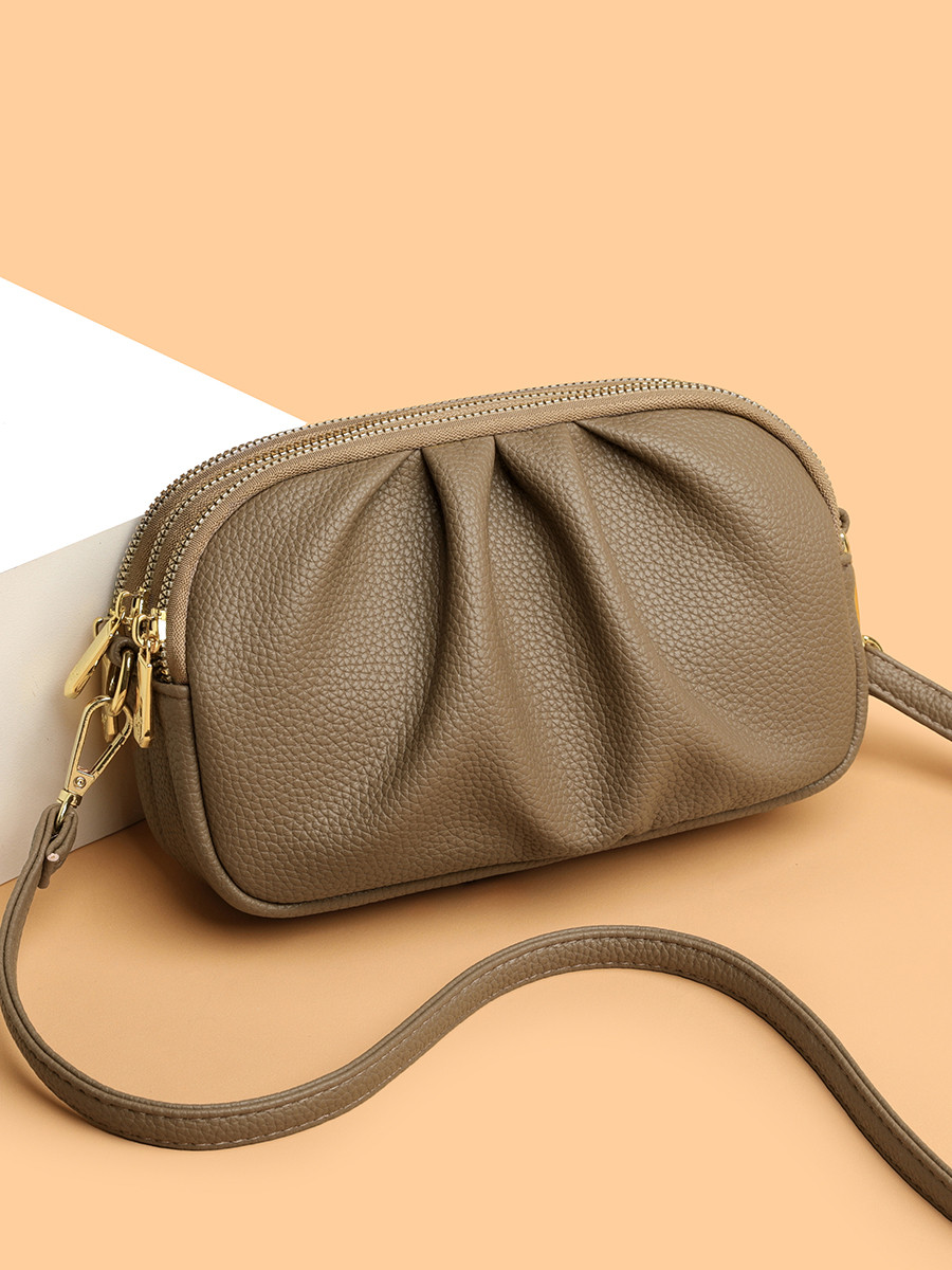 Summer fashion pleated small square bag women's crossbody bag, 20