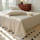 纯棉老土布被单1.2米 休闲条纹黄色加厚全棉老粗布床单单件厚实