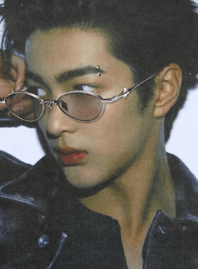 有型有料个性星星眼镜Y2K可折叠时髦科技网红潮酷痞帅小框太阳镜