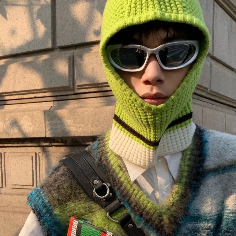 有张力个性2023潮男高级感银色墨镜Y2K方形凹造型街头炫酷太阳镜