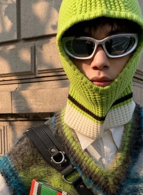 有张力个性2023潮男高级感银色墨镜Y2K方形凹造型街头炫酷太阳镜