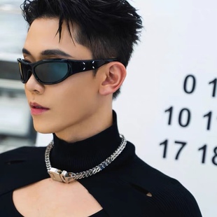 的确拽酷G家骑行黑色墨镜男女潮小脸M003高级感街拍ins太阳眼镜女