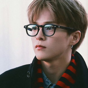 少年洋溢滨田朝光日系简约黑框平光眼镜男痞帅高级感小方框近视镜