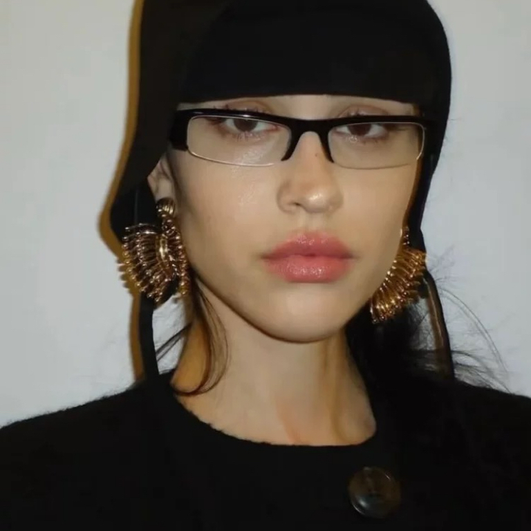 怀旧玳瑁半框眼镜复古小方框眉线半框英伦风斯文配近视度数眼镜架